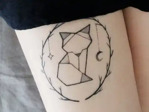 A geometric animal tattoo