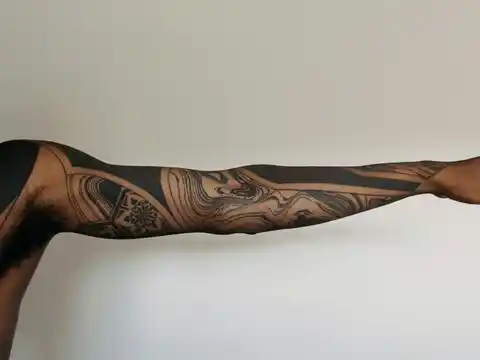 A marble sleeve tattoo