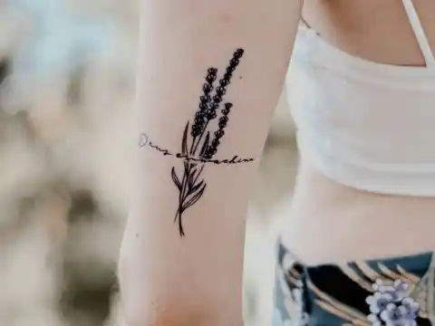 A tattoo on the back of an arm