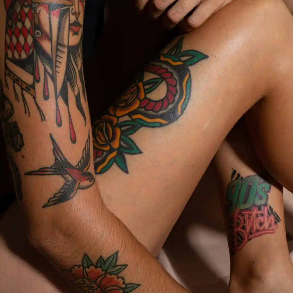 Vibrant, colourful tattoos